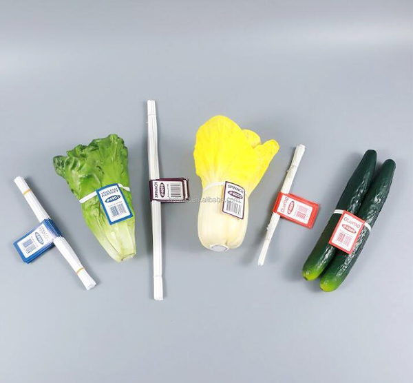 可定制有机蔬菜标签扎带 超市果蔬打包扎丝扎带